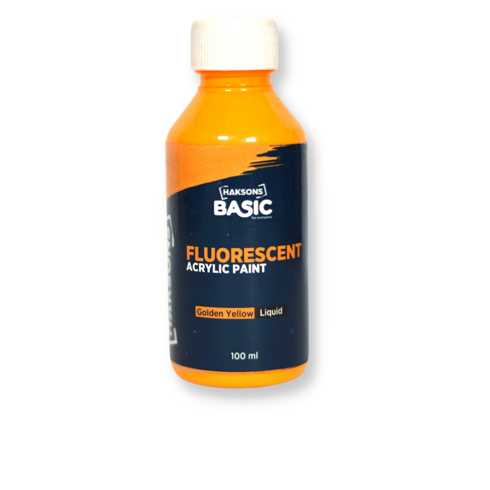 Haksons Fluorescent Acrylic Paints - Golden Yellow