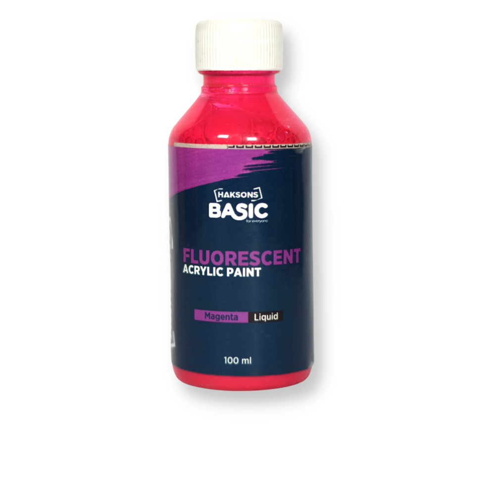 Haksons Fluorescent Acrylic Paints - Magenta