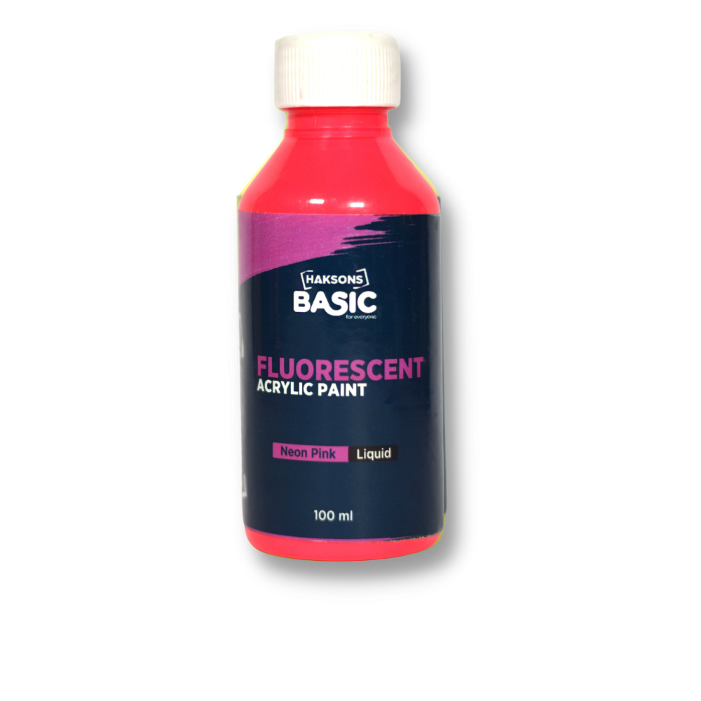 Haksons Fluorescent Acrylic Paints - Neon Pink