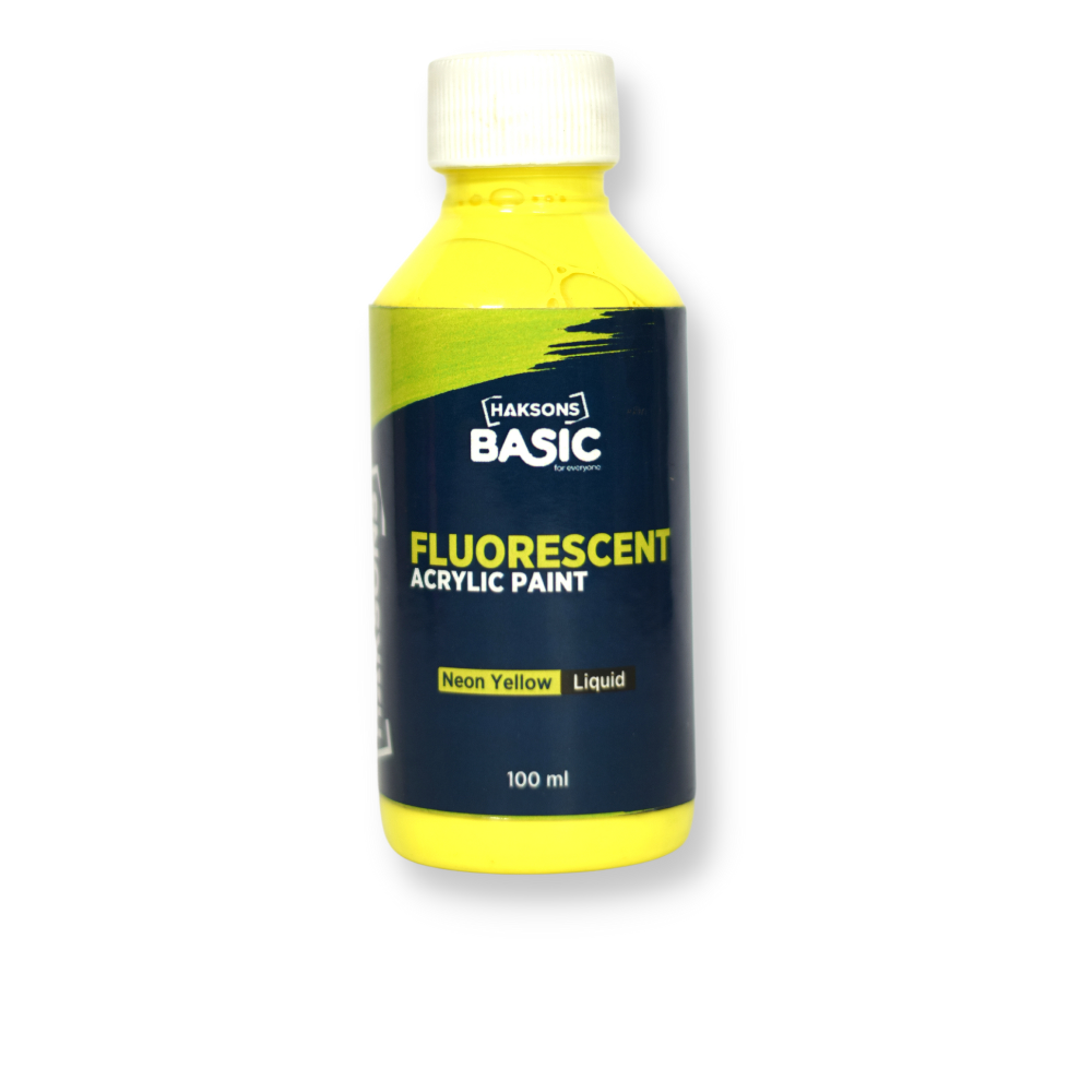 Haksons Fluorescent Acrylic Paints - Neon Yellow
