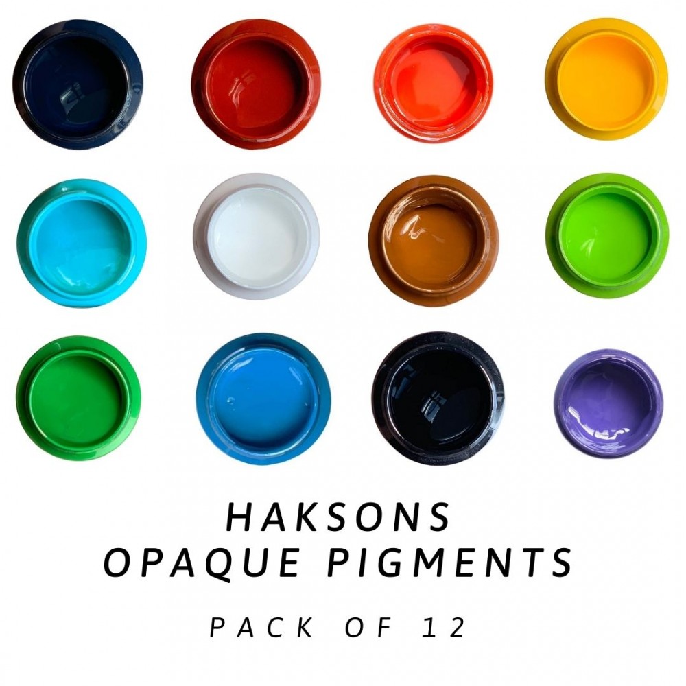 Haksons Opaque Pigments / Colours for Resin (Pack of 12)