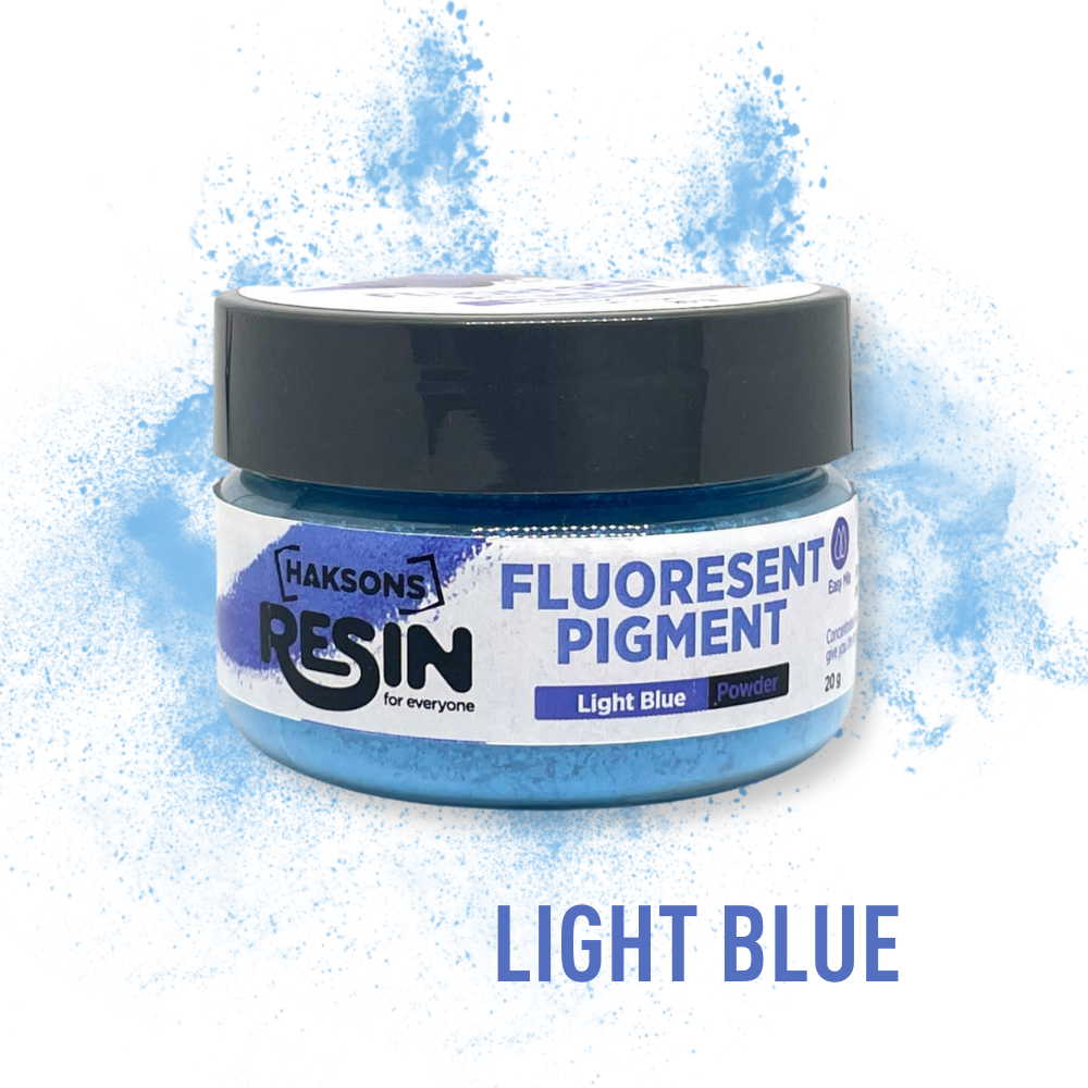 Haksons Fluorescent Pigments (Powder) - Light Blue (Resin / Jesmonite / Concrete)