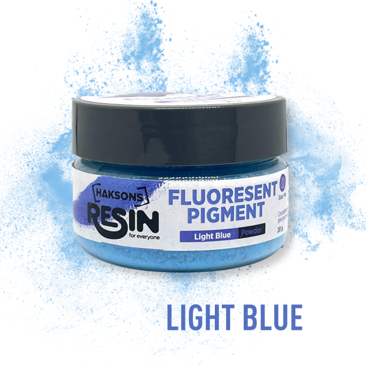 Haksons Fluorescent Pigments (Powder) - Light Blue (Resin / Jesmonite / Concrete)