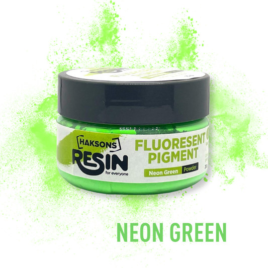 Haksons Fluorescent Pigments (Powder) - Neon Green (Resin / Jesmonite / Concrete)