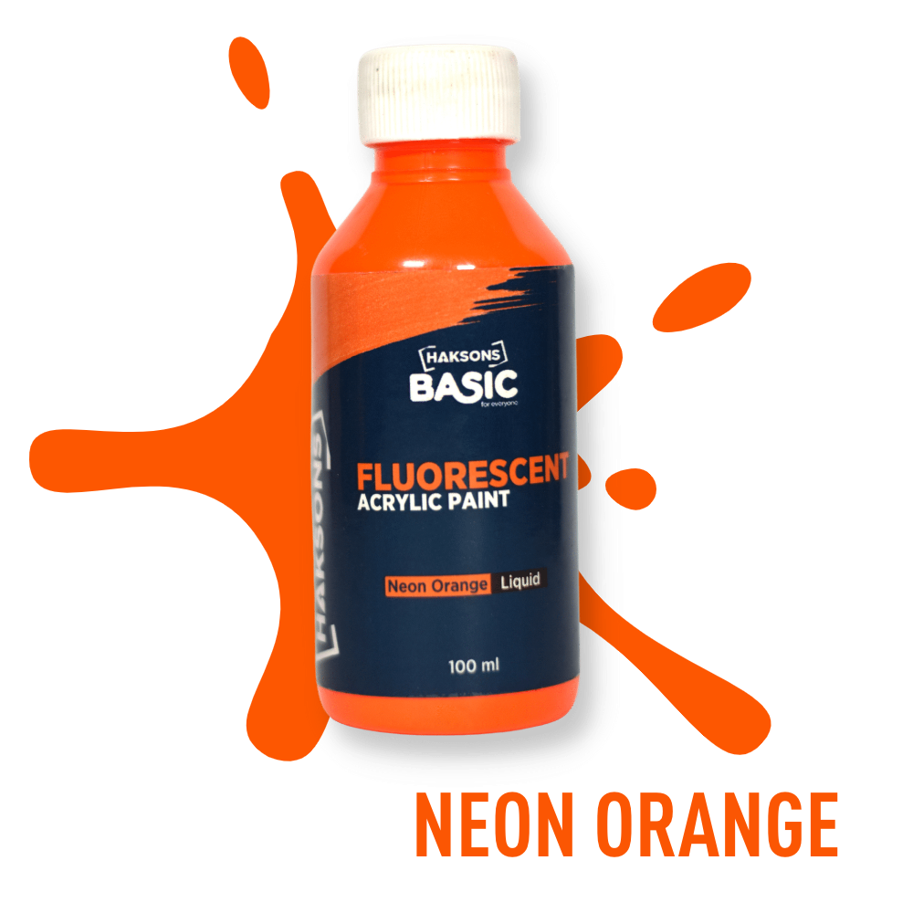 Haksons Fluorescent Acrylic Paints - Neon Orange