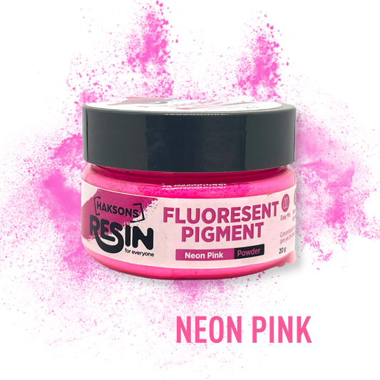 Haksons Fluorescent Pigments (Powder) - Neon Pink (Resin / Jesmonite / Concrete)