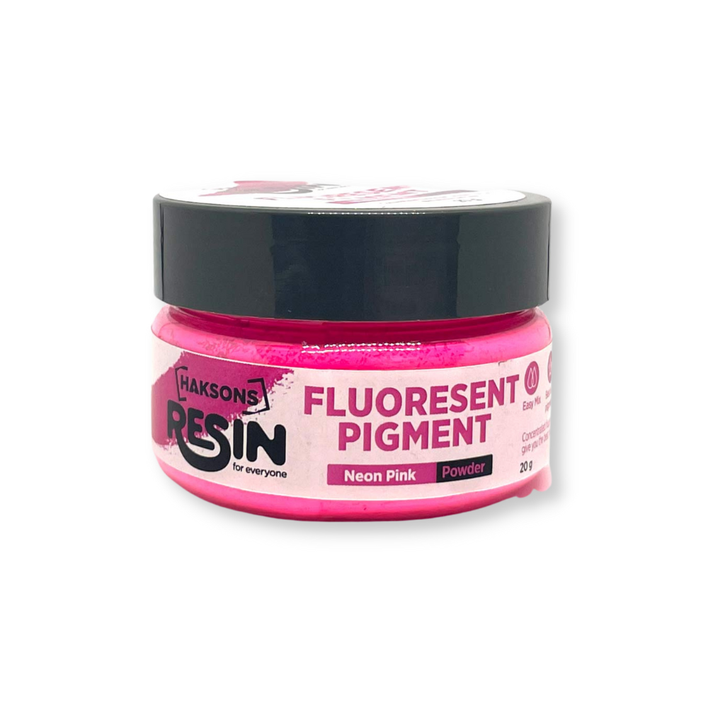 Haksons Fluorescent Pigments (Powder) - Neon Pink (Resin / Jesmonite / Concrete)