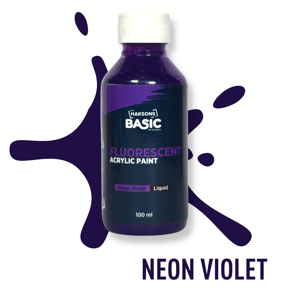Haksons Fluorescent Acrylic Paints - Neon Violet