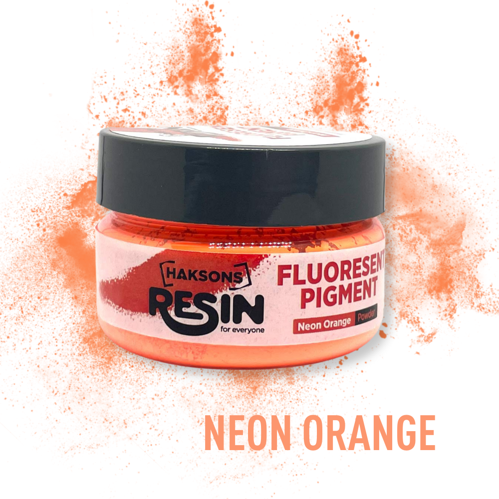 Haksons Fluorescent Pigments (Powder) - Neon Orange (Resin / Jesmonite / Concrete)