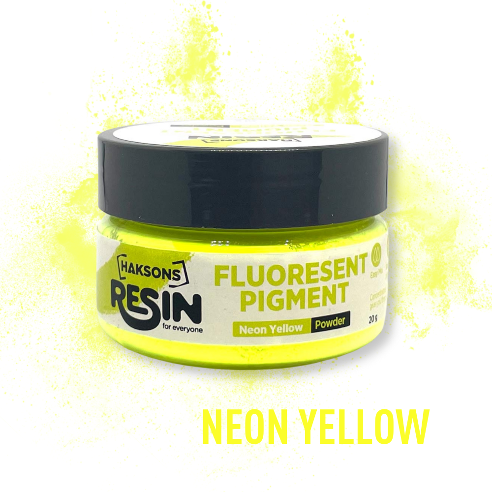 Haksons Fluorescent Pigments (Powder) - Neon Yellow (Resin / Jesmonite / Concrete)