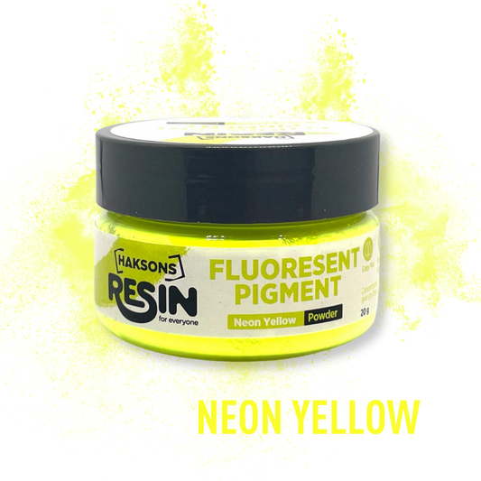 Haksons Fluorescent Pigments (Powder) - Neon Yellow (Resin / Jesmonite / Concrete)